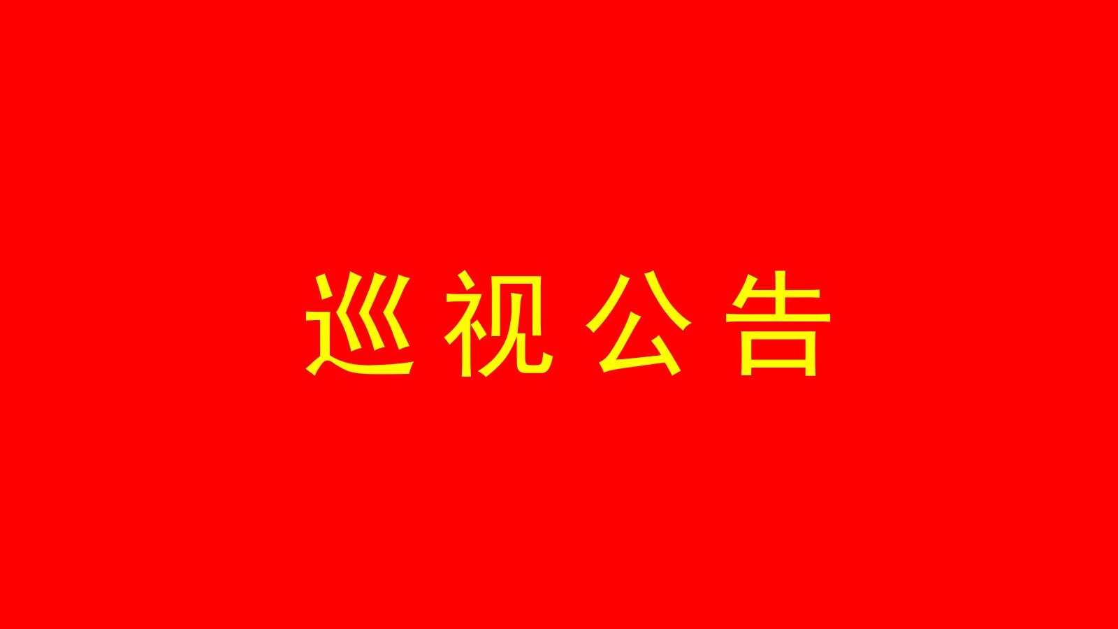 巡视公告